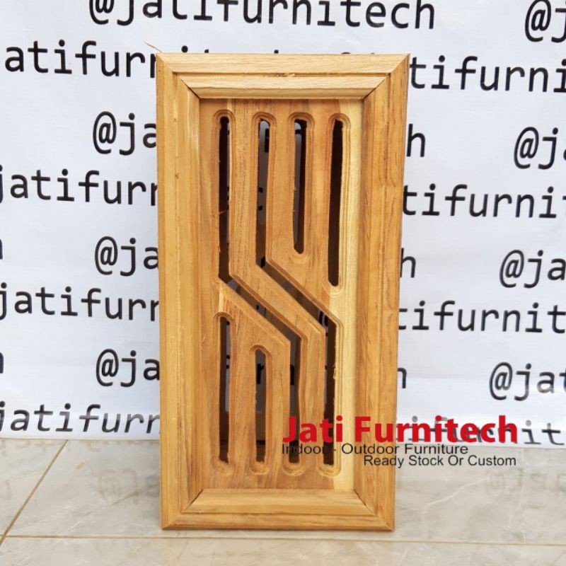 Loster Kayu Jati // Lubang Angin // 2 Muka // Uk 16x33