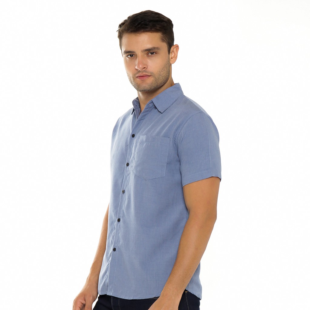 Kemeja Tangan Pendek Pria  Dewasa Variasi Kantong - Jhonny