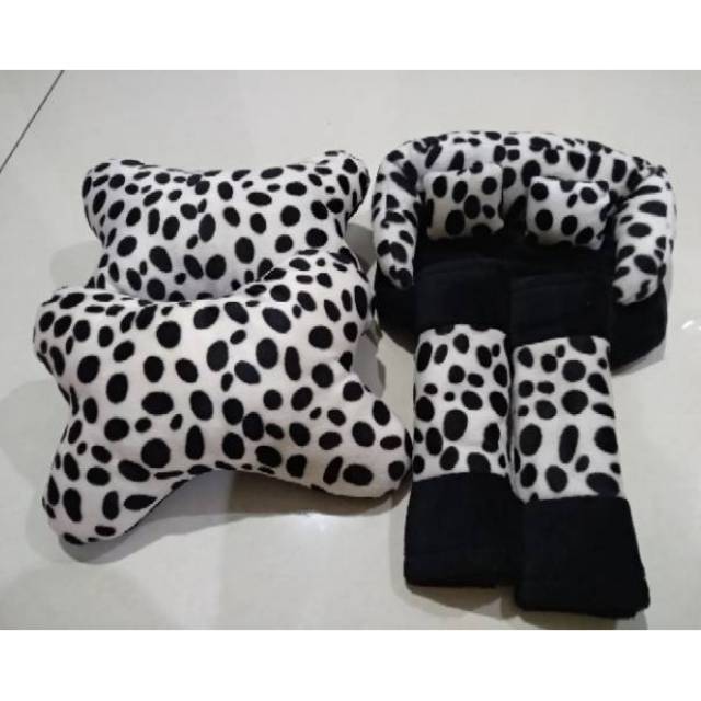 Bantal leher set 3in1 motif sapi