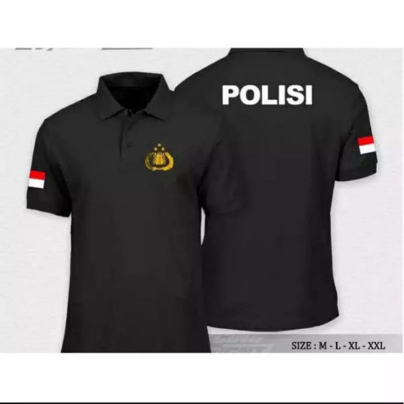 KAOS KERAH POLISI SABLON DEPAN BELAKANG // BAJU DISTRO KERAH POLISI SABLON DTF