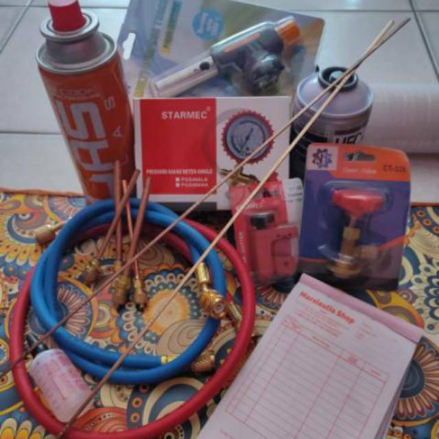 Paket Set manifold Freon Kulkas dan Las