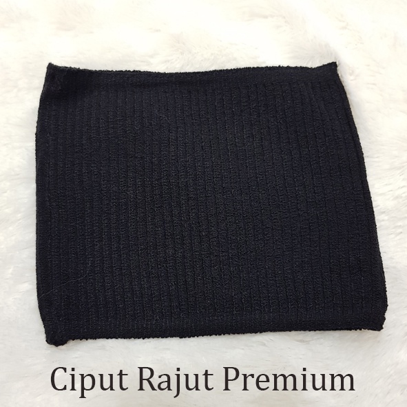 Segi empat voal oscara polos / jilbab polos azara-hitam ciput premium