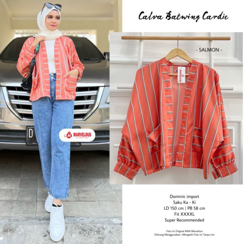 CALVA BATWING CARDIE BY MARVELOUS (CARDIGAN MUSLIMAH) Outer wanita modern rekomended