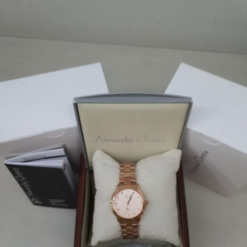 Jam Tangabmn Wanita Alexandre Christie AC2835LH AC 2835 LH AC2835 LH AC 2835LH Rose Gold Stainless