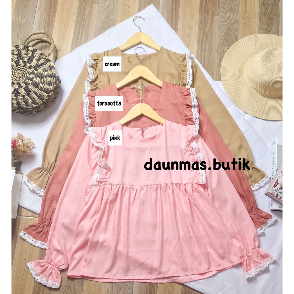 1KG MUAT 5PCS | AYUNDA BLOUSE RUFFLE RENDA RAYON PREMIUM HITS OOTD SELEBGRAM FASHION GROSIR MURAH WANITA