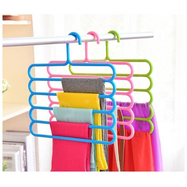 Hanger Pakaian 5 in 1 - Gantungan Baju Hemat Tempat - 1pc