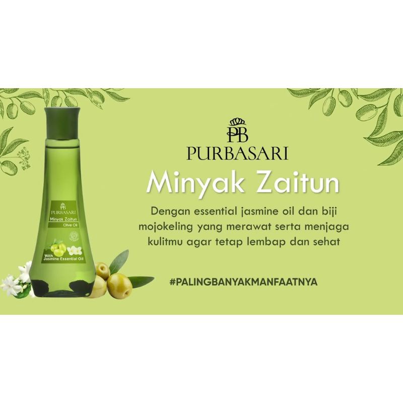 Purbasari minyak zaitun 150ml / Purbasari minyak zaitun 150 ml / Purbasari minyak zaitun / minyak zaitun Purbasari / minyak urut / minyak pijit / minyak zaitun