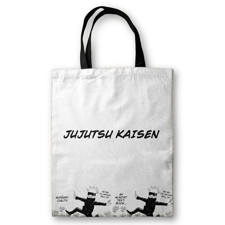 Totebag Premium Gojo Satoru White Anime Manga Jujutsu Kaisen Tas Anime