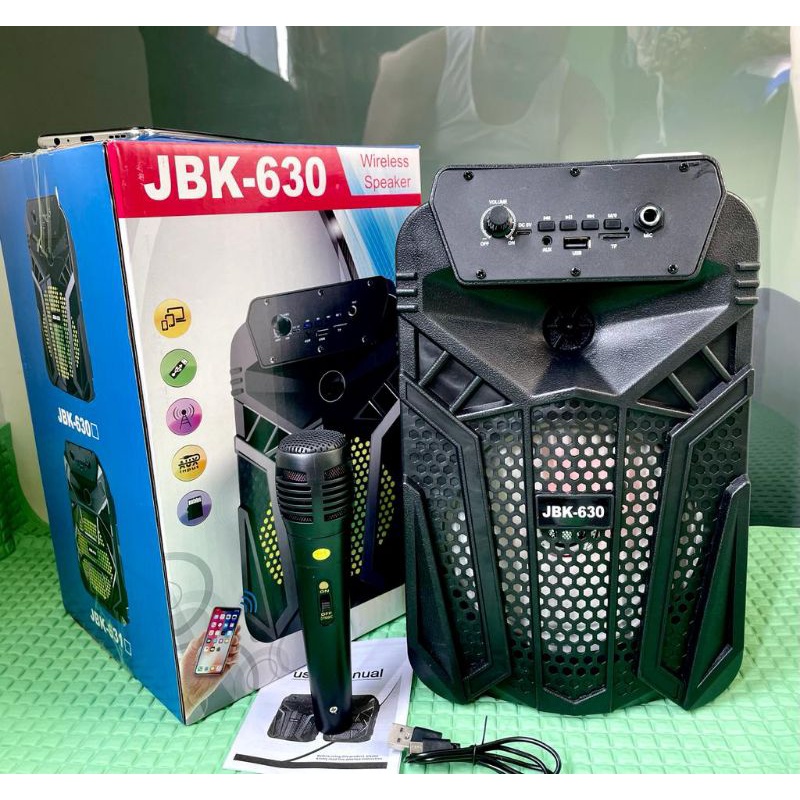 JBK portabel speaker bluetooth 6,5inch free mic karake termurah big bass power music