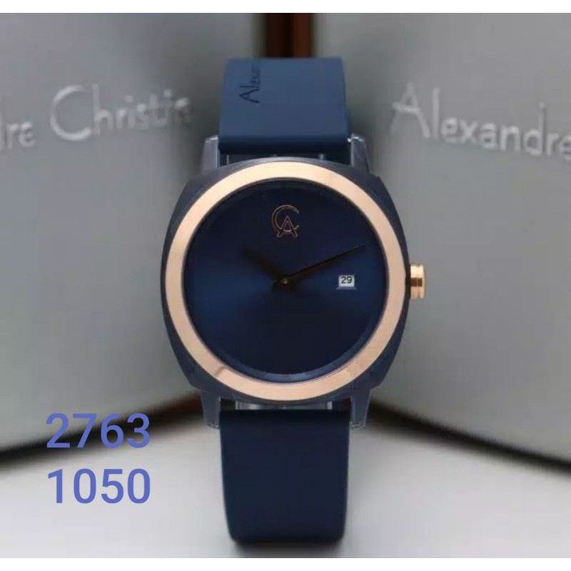 jam tangan wanita alexandre christie 2763 / 2763 blue original