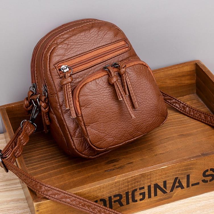 N30T TAS SELEMPANG WANITA IMPORT KULIT COKLAT HECANA TA436B7 PUM ORI SLING BAG KOREA REMAJA SIMPLE B