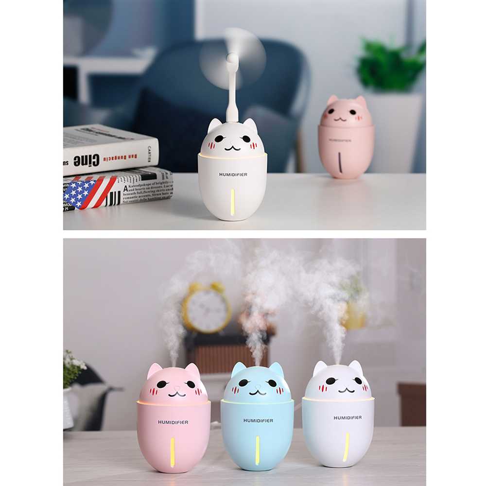 Taffware Cute Pet Humidifier 3 in 1 + LED Light + USB Fan - HUMI H1