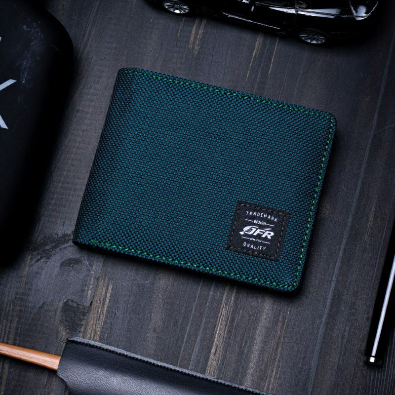 Dompet Pria Bahan Kulit Canvas JP10-GREEN