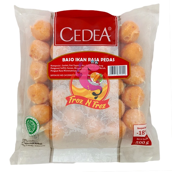 

CEDEA Bakso Ikan Rasa Pedas 500 Gram (25 Pcs)