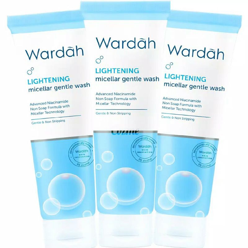 Jual Wardah lightening Micellar gentle wash facial foam 50ml kecil