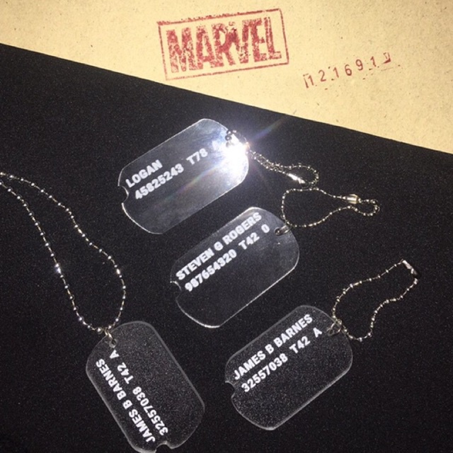 DOG TAG MARVEL AVENGERS X-MAN CAPTAIN AMERICA WINTER SOLDIER WOLVERINE LOGAN BUCKY STEVE