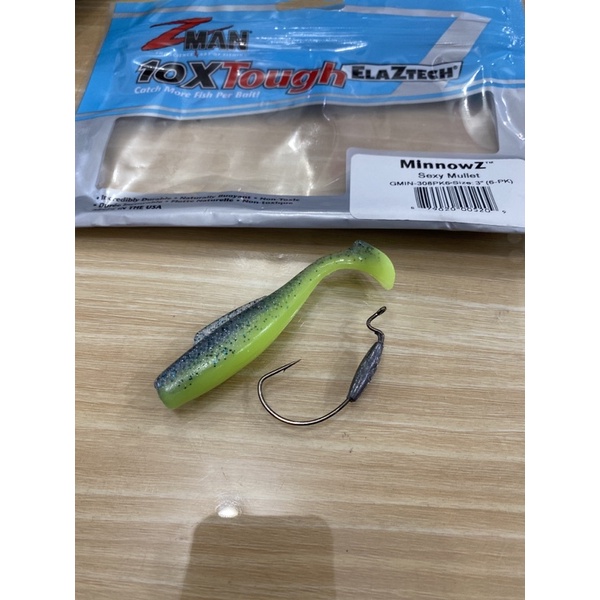 Soft lure Zman/hook harga satuan ORIGINAL(soft lure dan hook jual terpisah)