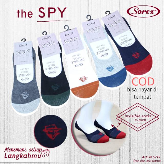 Kaos kaki pria pendek M5713/M5714/M5715/M5719 invisible sock