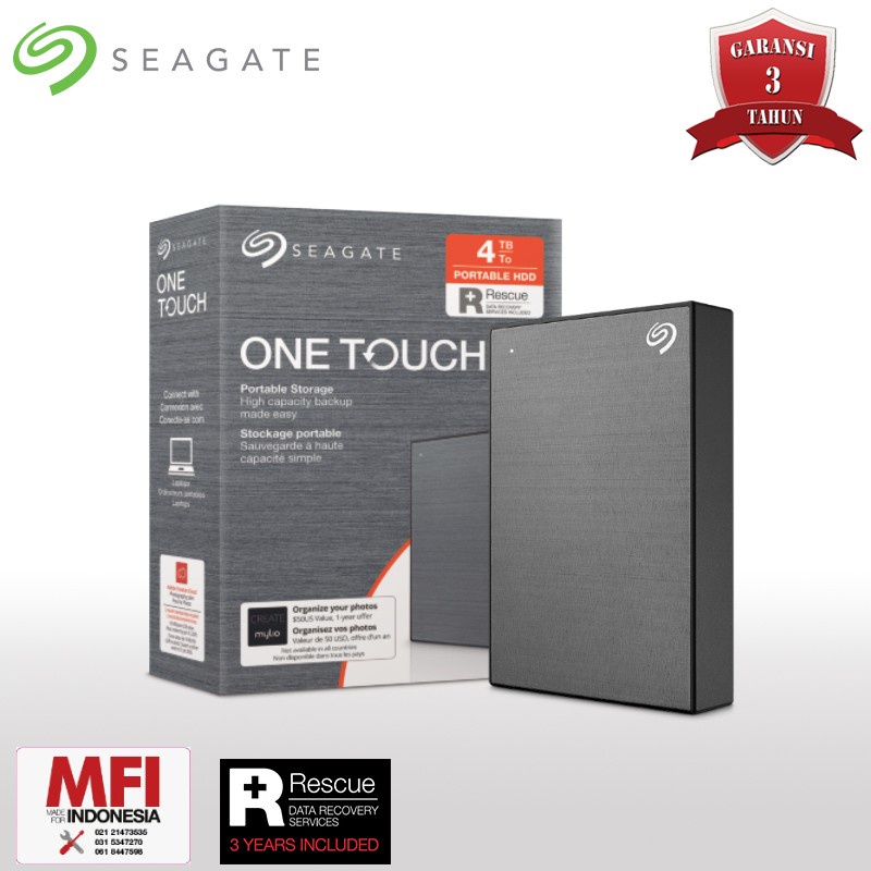 SEAGATE ONE TOUCH HARDISK EKSTERNAL 4TB USB3.2 / HARDISK EKSTERNAL