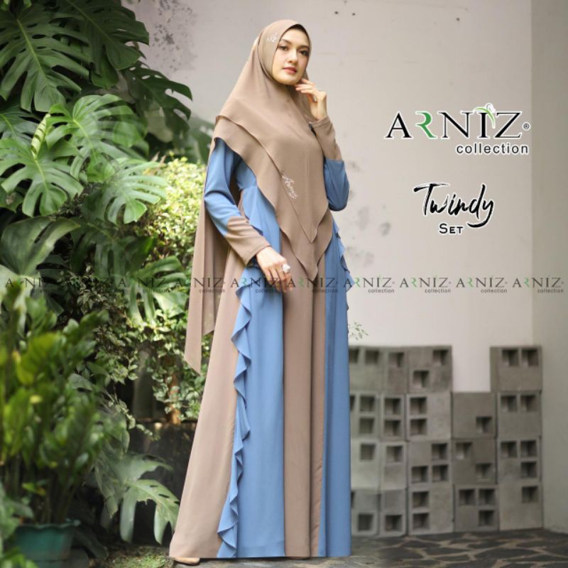 Gamis Twindy Set Khimar By Arniz Collection