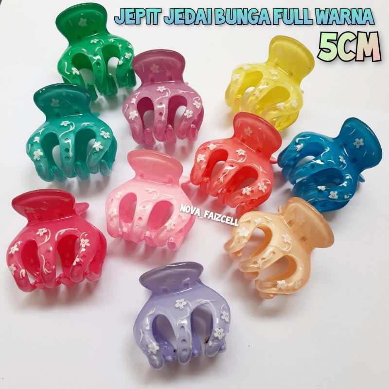 Jepit Jedai Bunga full Warna 5cm Remaja / Dewasa.