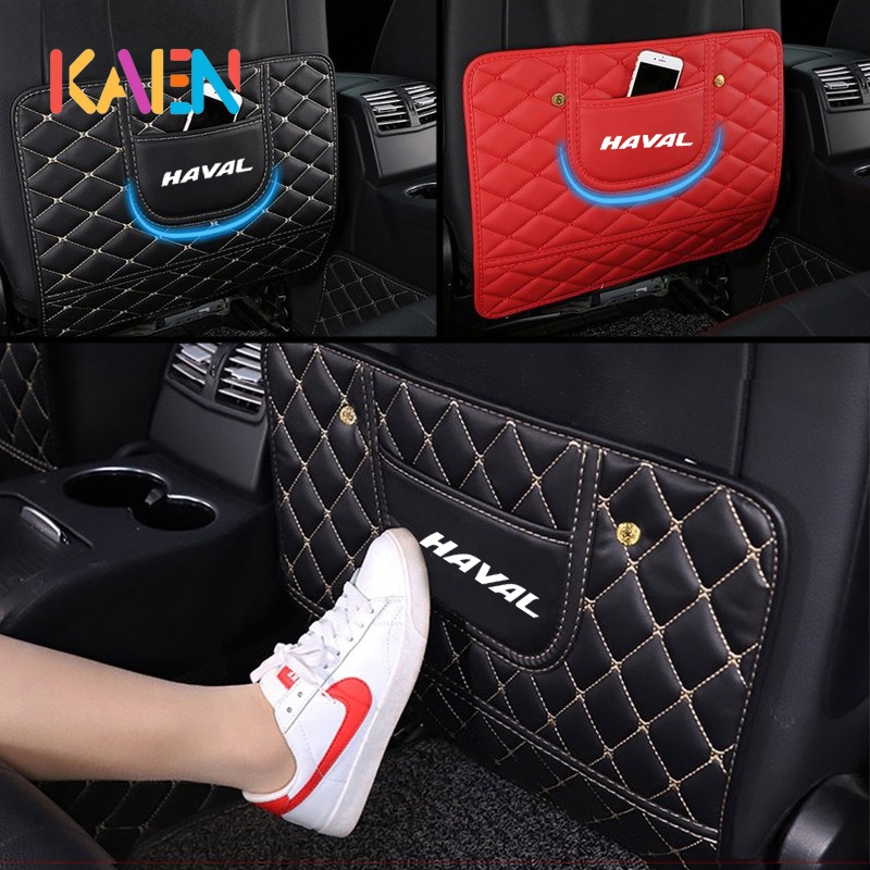 Kaen Cover Pelindung Belakang Jok Mobil Bahan Kulit Anti Tendangan Untuk Haval