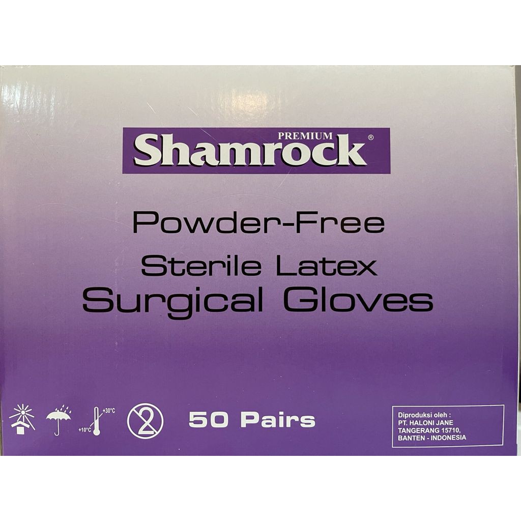 SARUNG TANGAN OBGYN LATEX SHAMROCK STERIL PANJANG 30 CM 1 PAIR