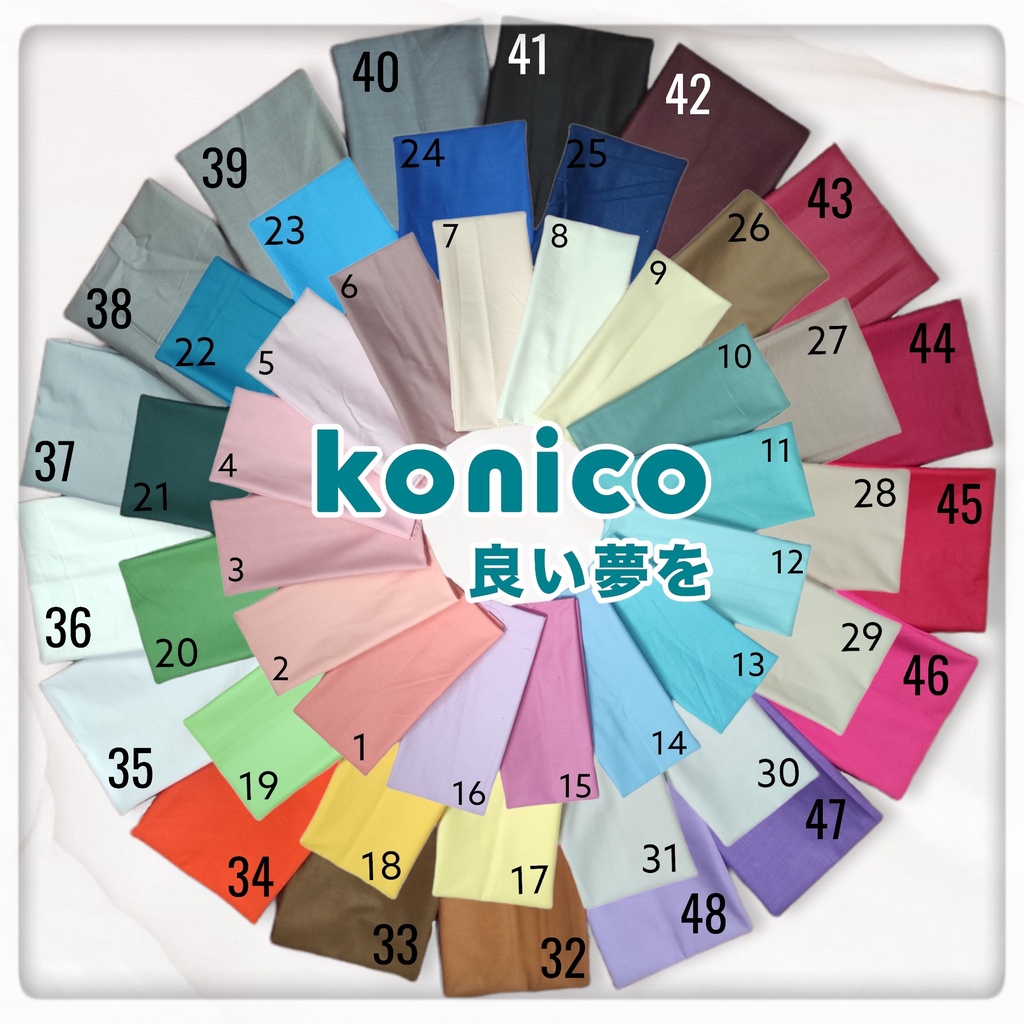 Bahan Katun sprei  kain Cvc Motif Polos | Meteran | Star Nikita Esra Catra Saga