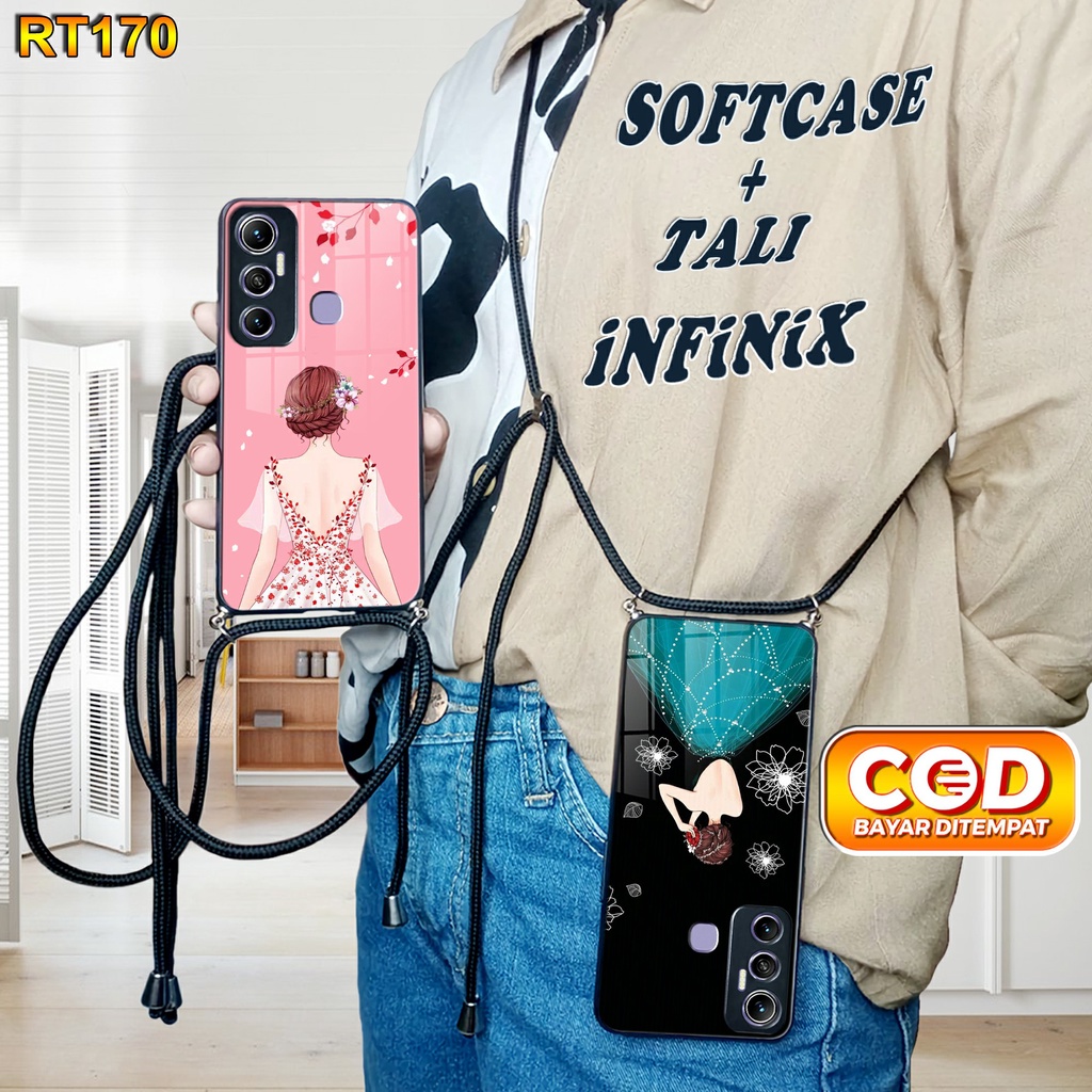 RT170 II Softcase Kilau + Tali infinix Hot 11 Case Kilau Hot 8 Hot 9 Hot 9 play Hot 10 Hot 10 play H