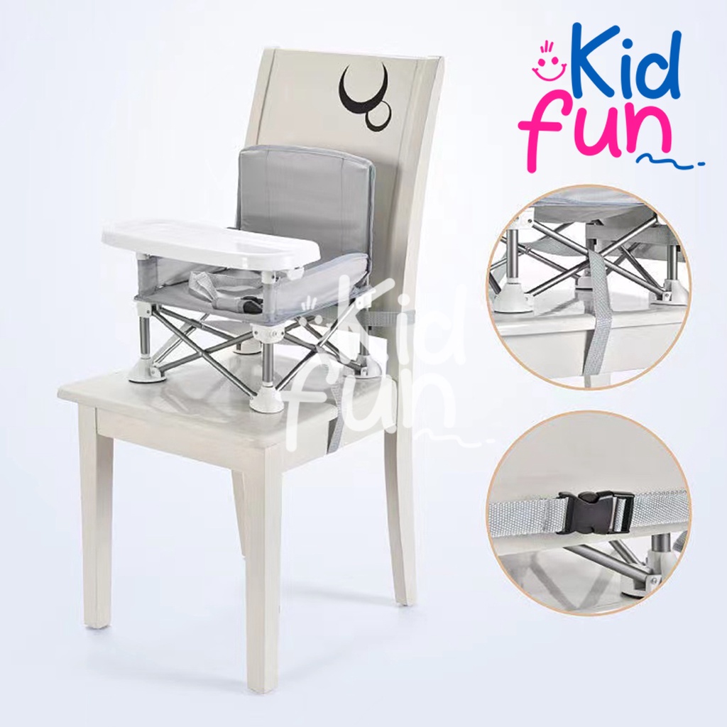 KidFun - Kursi Makan Bayi Tempat Makan bayi Portable Lipat 4 in 1 Baby Chair Booster Bisa Grab/Gojek