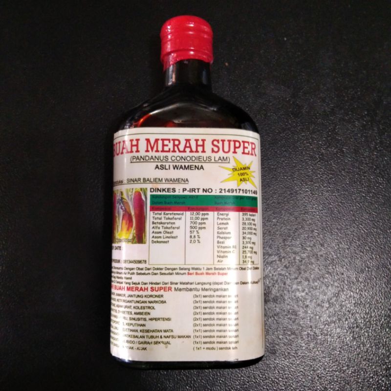 

Sari Buah Merah Murni Asli Wamena Papua Original Baliem FREE GIFT