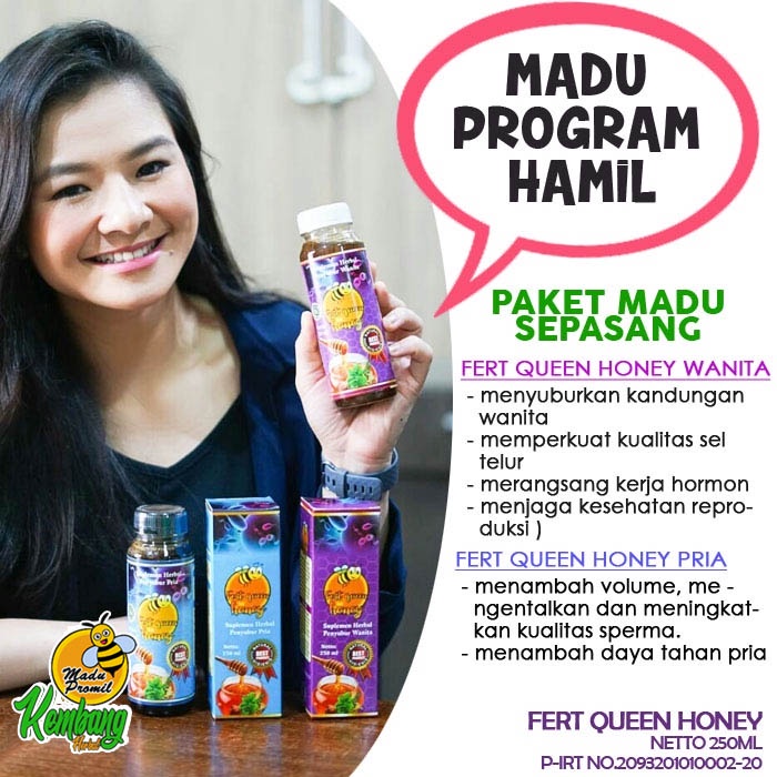 Fert Queen Honey Madu Kesuburan untuk Program Hamil Suami dan Istri 250 ml