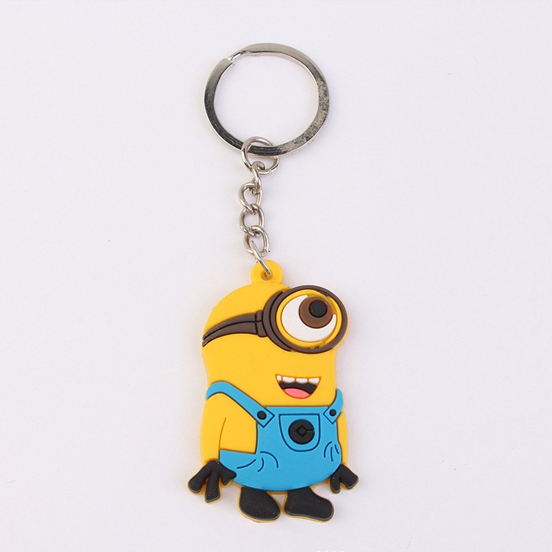 Gantungan Kunci Desain Kartun Minion Despicable Me Bahan Pvc Untuk Aksesoris Tas