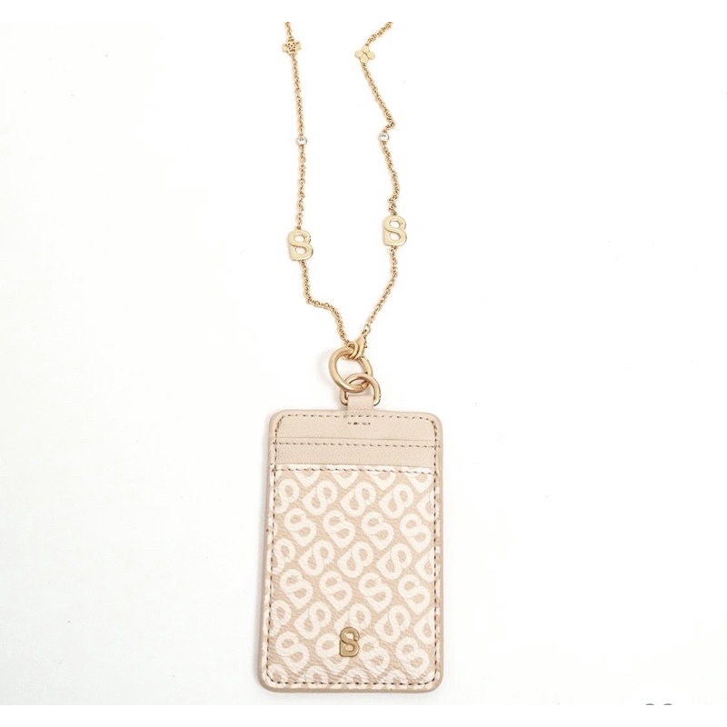 buttonscarves izzy lanyard beige