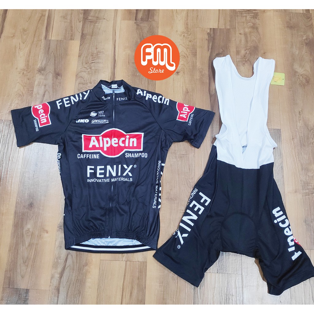 Jersey Road Bike Team Set Bib Short Alpecin Fenix Baju Sepeda RB MTB