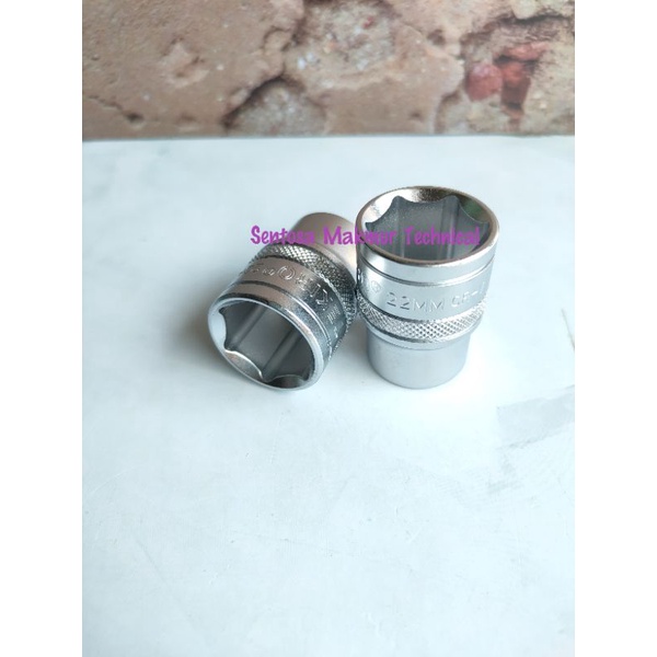 TEKIRO 1/2&quot; 22 MM Mata Kunci Sock Sok Socket Shock 22mm 6PT 12PT
