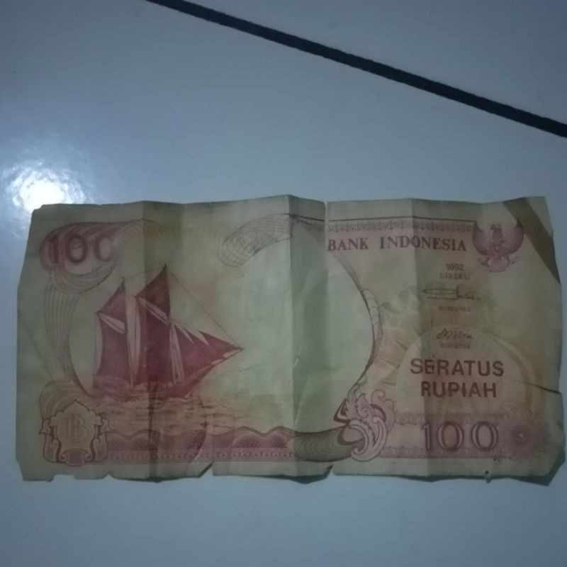 uang jadul kertas 100 rupiah