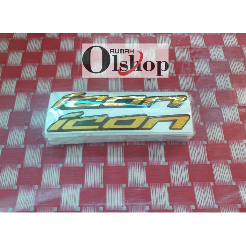 

sticker timbul icon gold