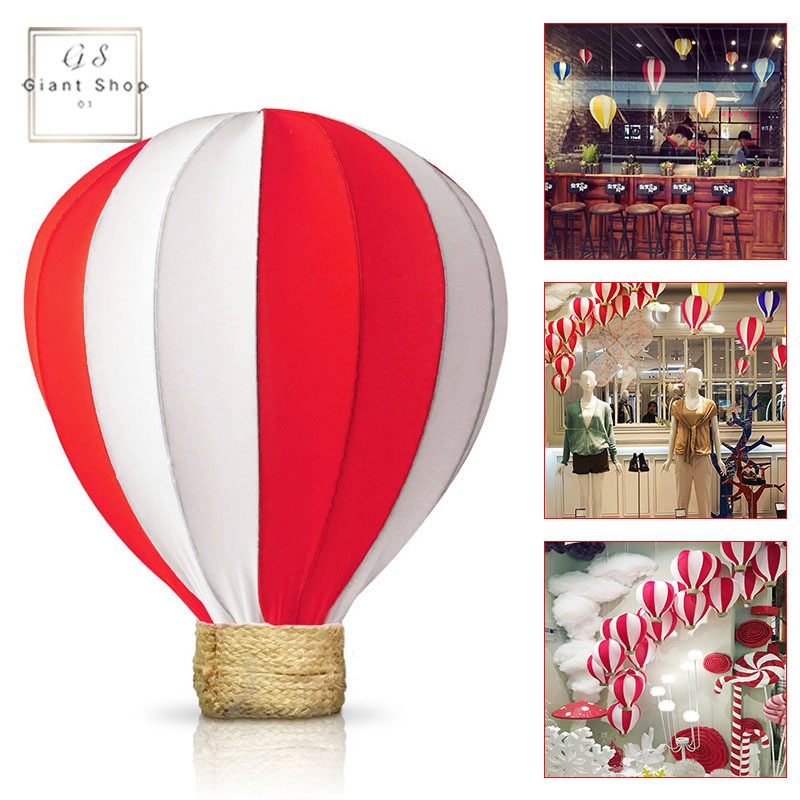 Colorful Hot Air Balloon Decoration Wedding Shop Mall Atrium
