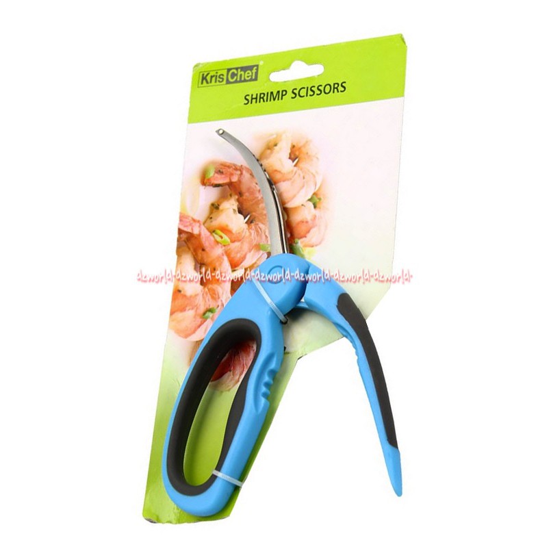 Krischef Shrimp Scissors Gunting Pengupas Udang Biru