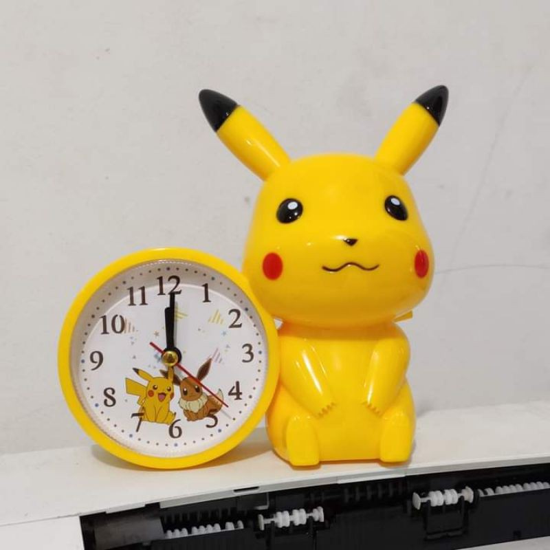 JAM WEKER JAM BEKER ALARM UNIK KARAKTER POKEMON PIKACHU KUNING