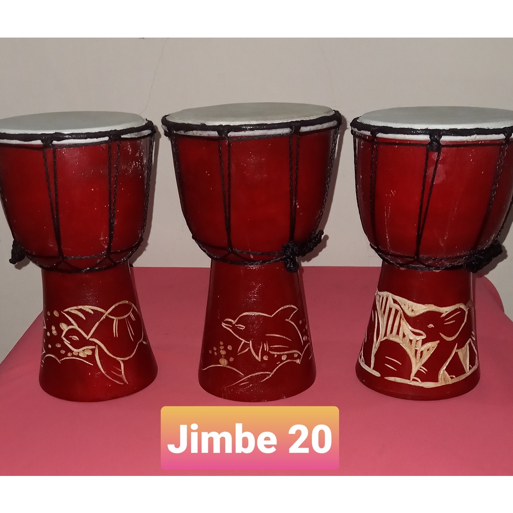 Gendang Jimbe Anak Carving Uk 20  cm