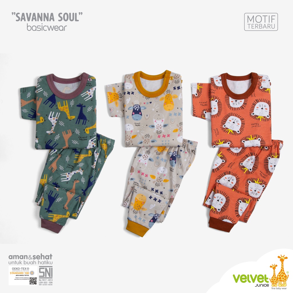 Pilih Motif | Velvet Junior CPR BRILLIANT BLUE Terbaru | Setelan Anak Kaos Celana Terbaru Open Basic Wear Piyama savanna soul northern light  RADIANT Magical Adventures