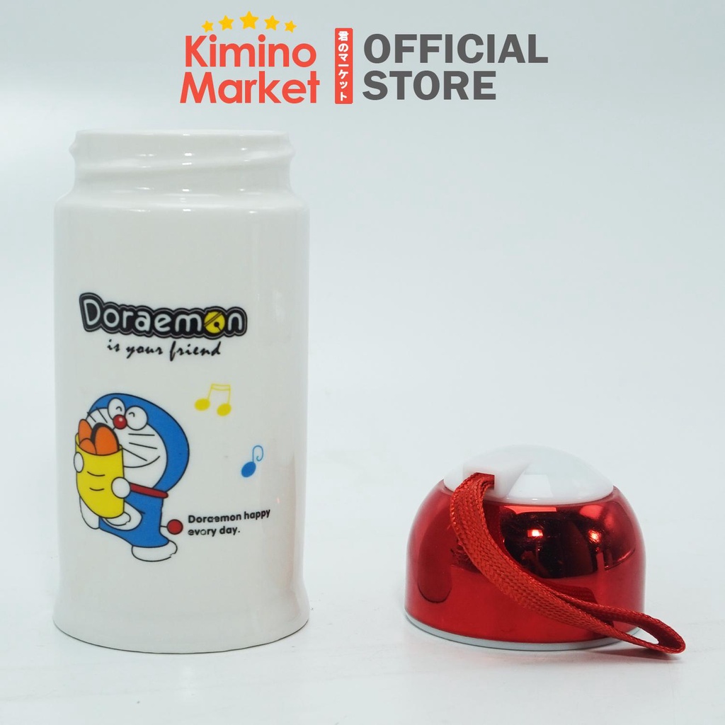 Botol Minum Doraemon Keramik Anti Tumpah Cup Tumblr