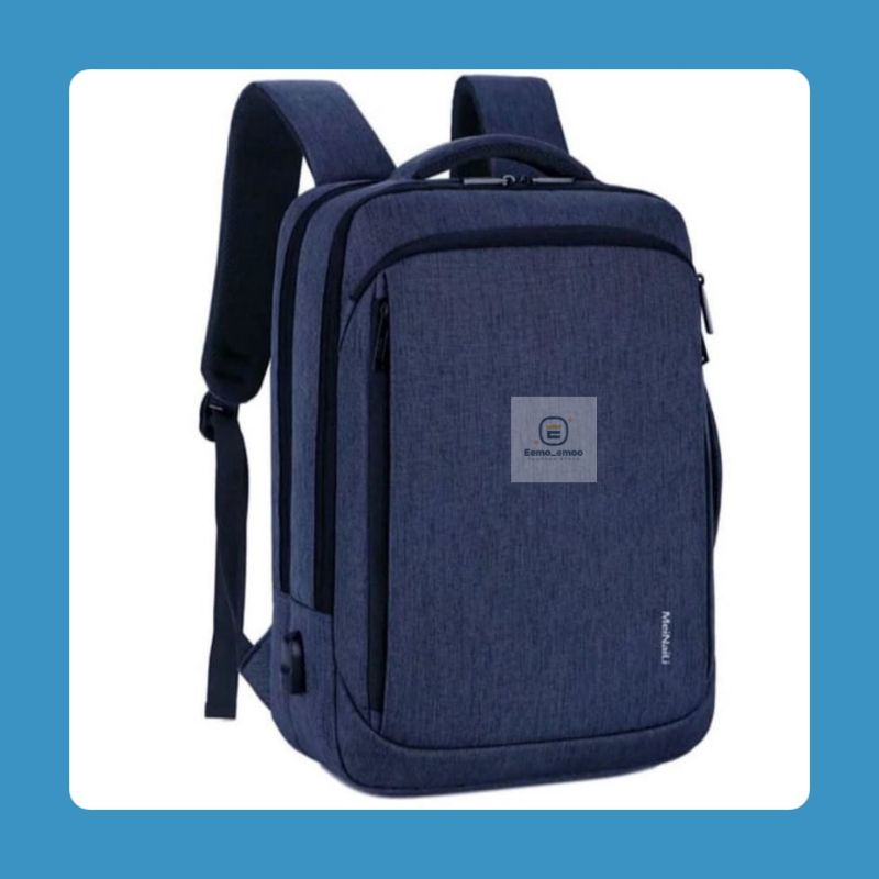 Ransel Pria denim Meinaili Tas Punggung Backpack Pria Fashion Big Size EMOEMO