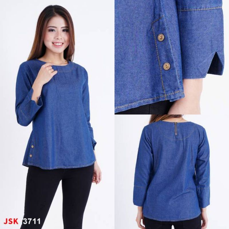 Blouse Jeans Wanita Modis JSK Jeans