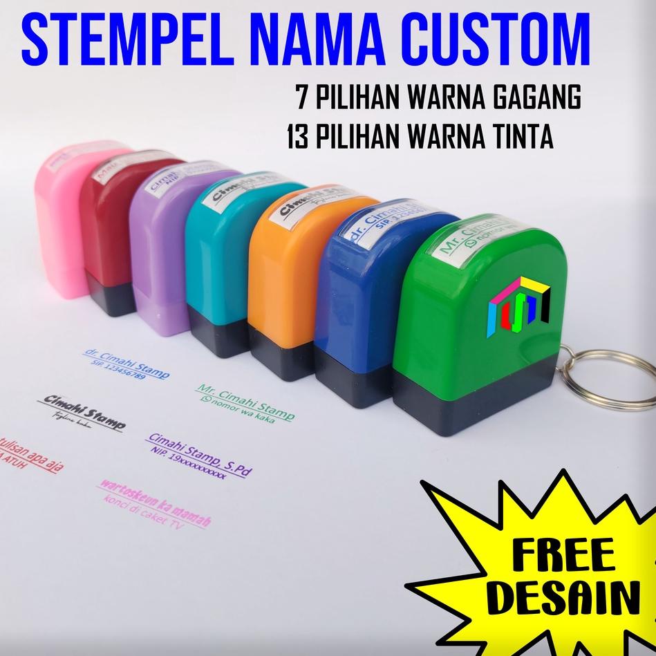 

[KODE HBQIE] STEMPEL NAMA DOKTER Gantungan Kunci 3x1 CM