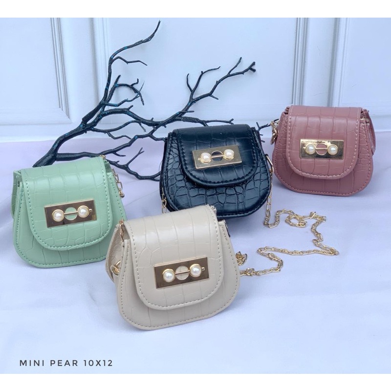 TAS WANITA MINI/ SLINGBAG MINI SELEMPANG MINI TAS LOKAL MURAH / MINI PEARL CROCO