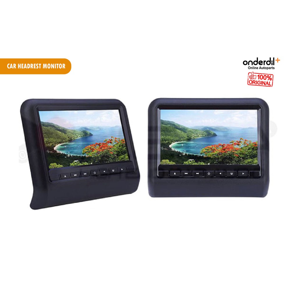Headrest Monitor Mobil 9" DVD Player ORCA isi 2 Pcs