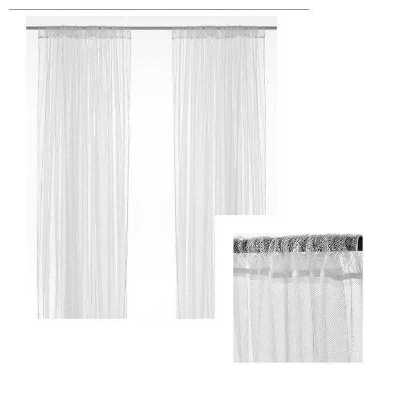 Gorden Vitrase Putih IKEA 280x250cm